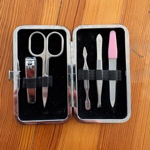 Silver and Pink Manicure Set